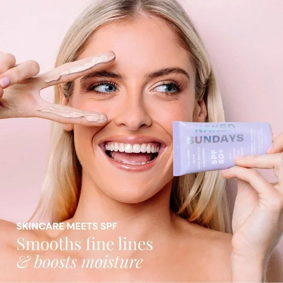 Naked Sundays Collagen Glow Mineral Primer Sunscreen SPF50 + | NEW | Full Size - Picture 9 of 13
